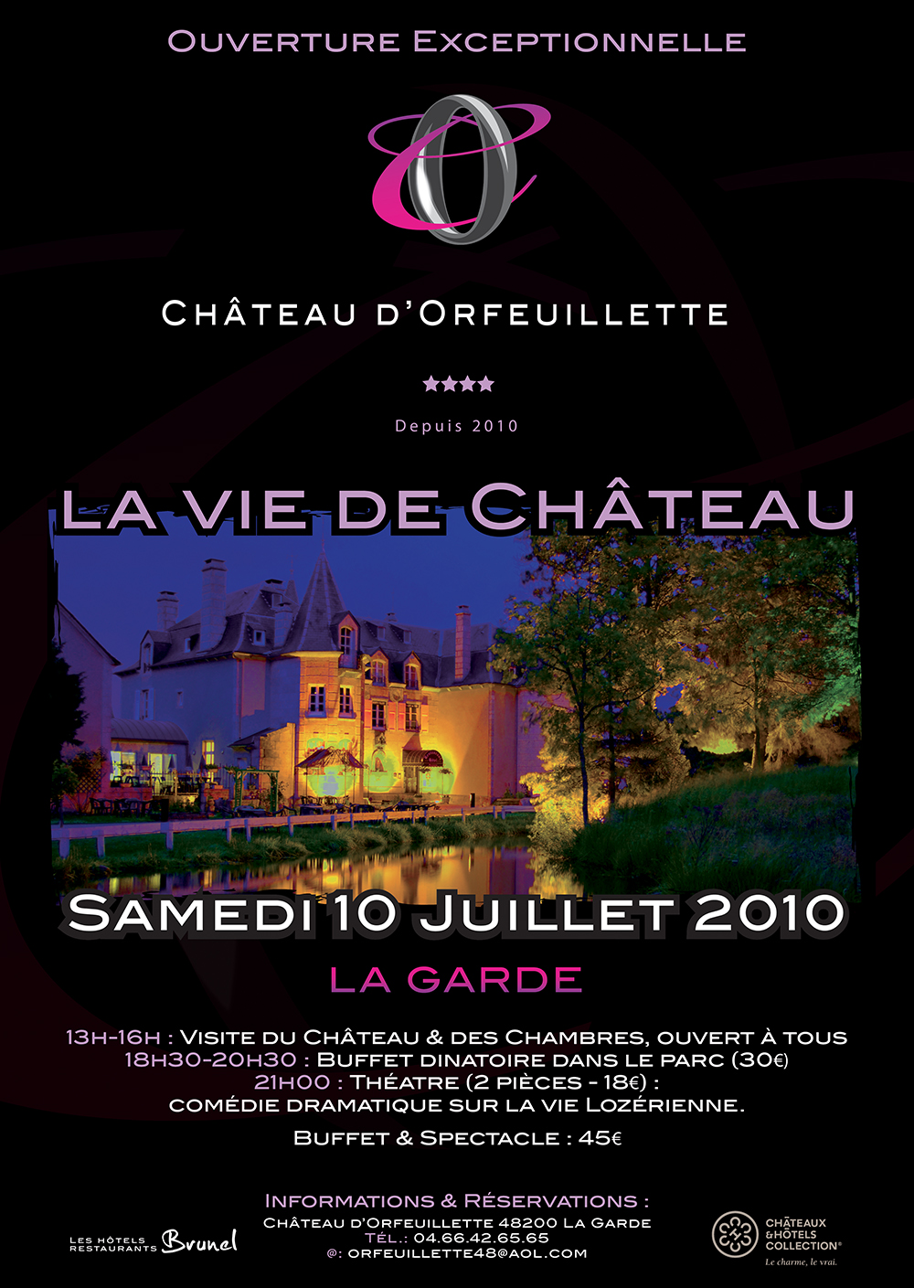 Affiche pour l'inauguration du château d'orfeuillette