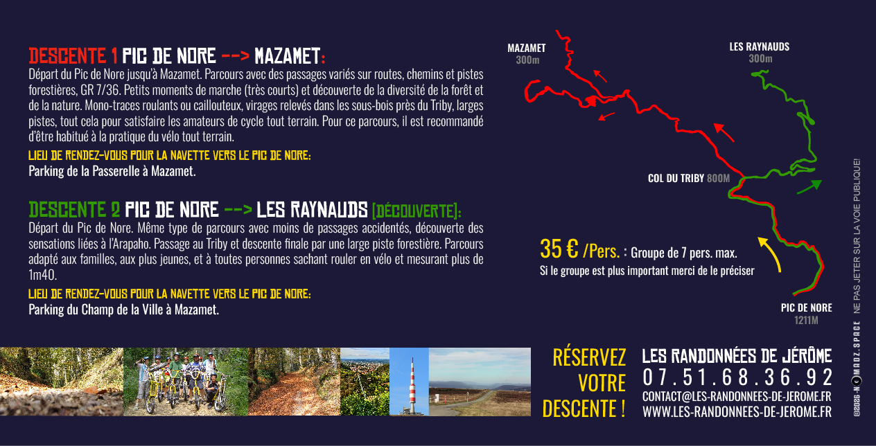 Verso flyer "Arapahos : Les Randonnées de Jérôme"